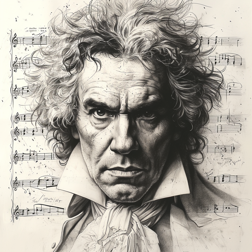 Beethoven portrait drawing