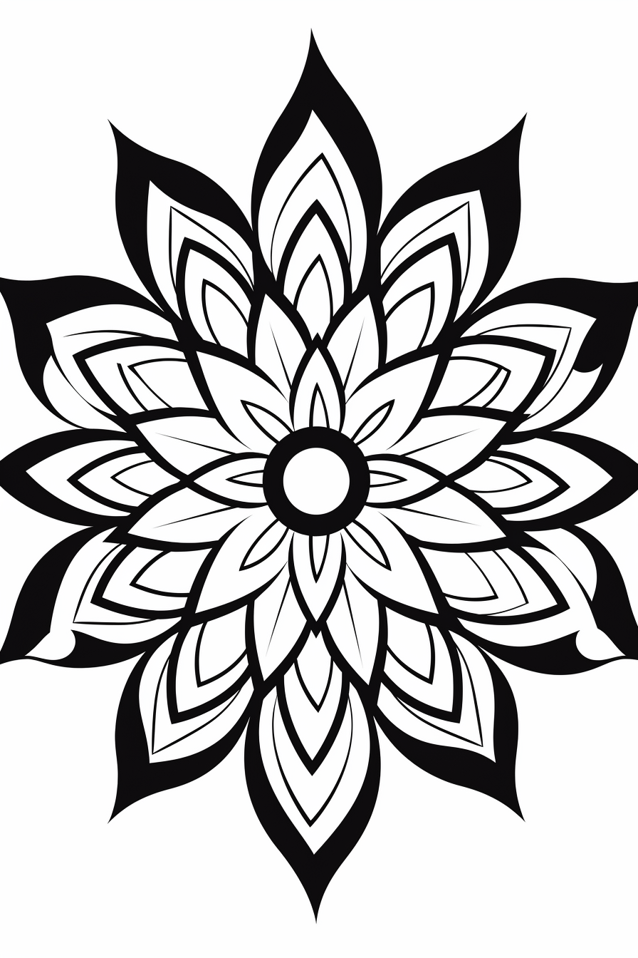 Coloring Page Beginners Sunbursts Shapes Patterns