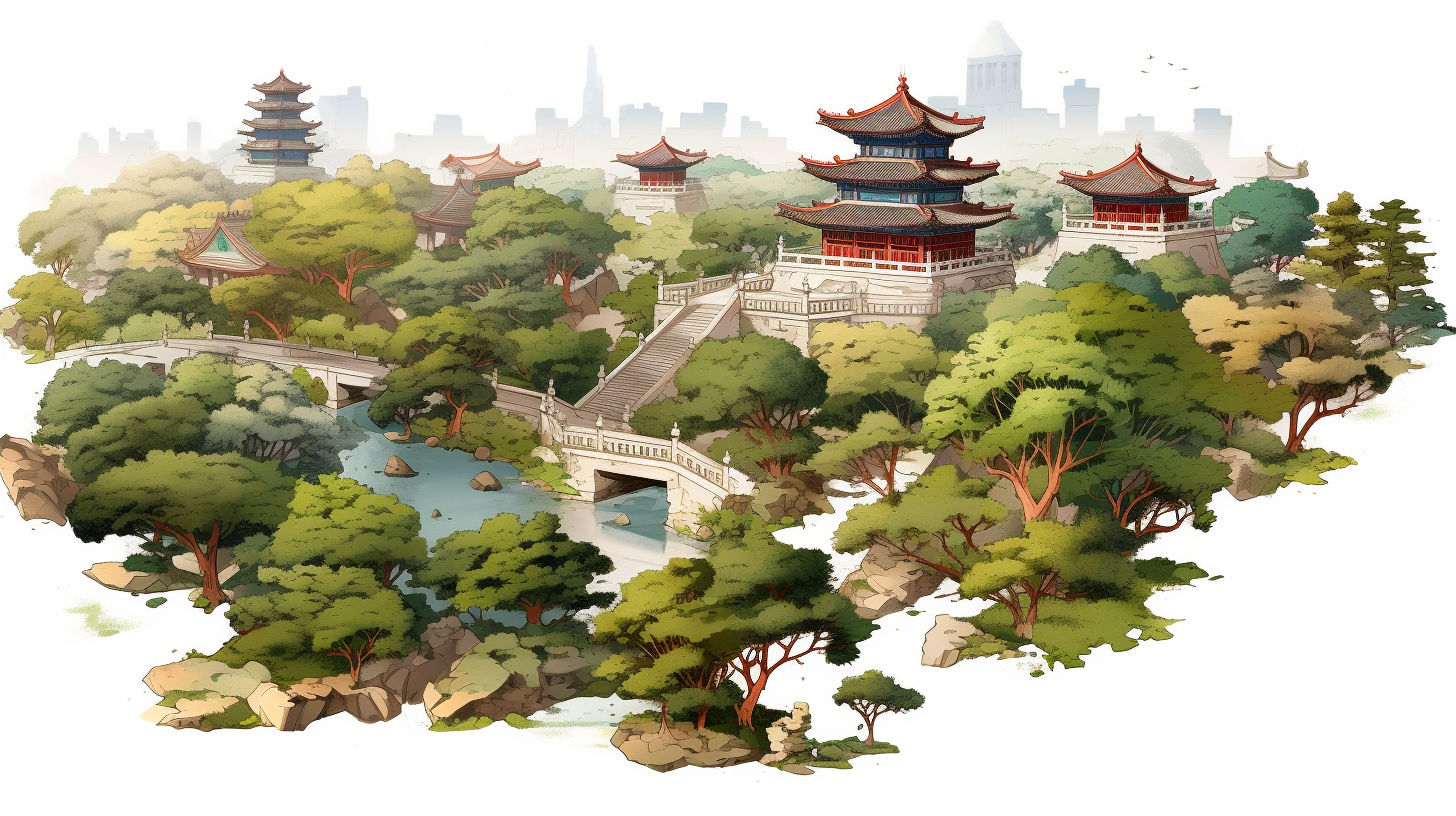 Bird's Eye View of Beijing Garden