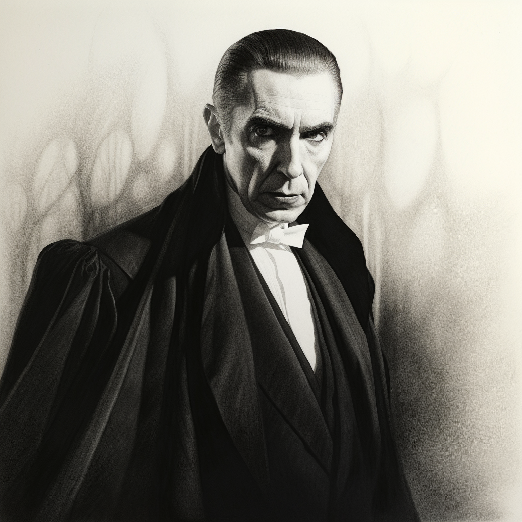 Bela Lugosi as Dracula pencil drawing ?