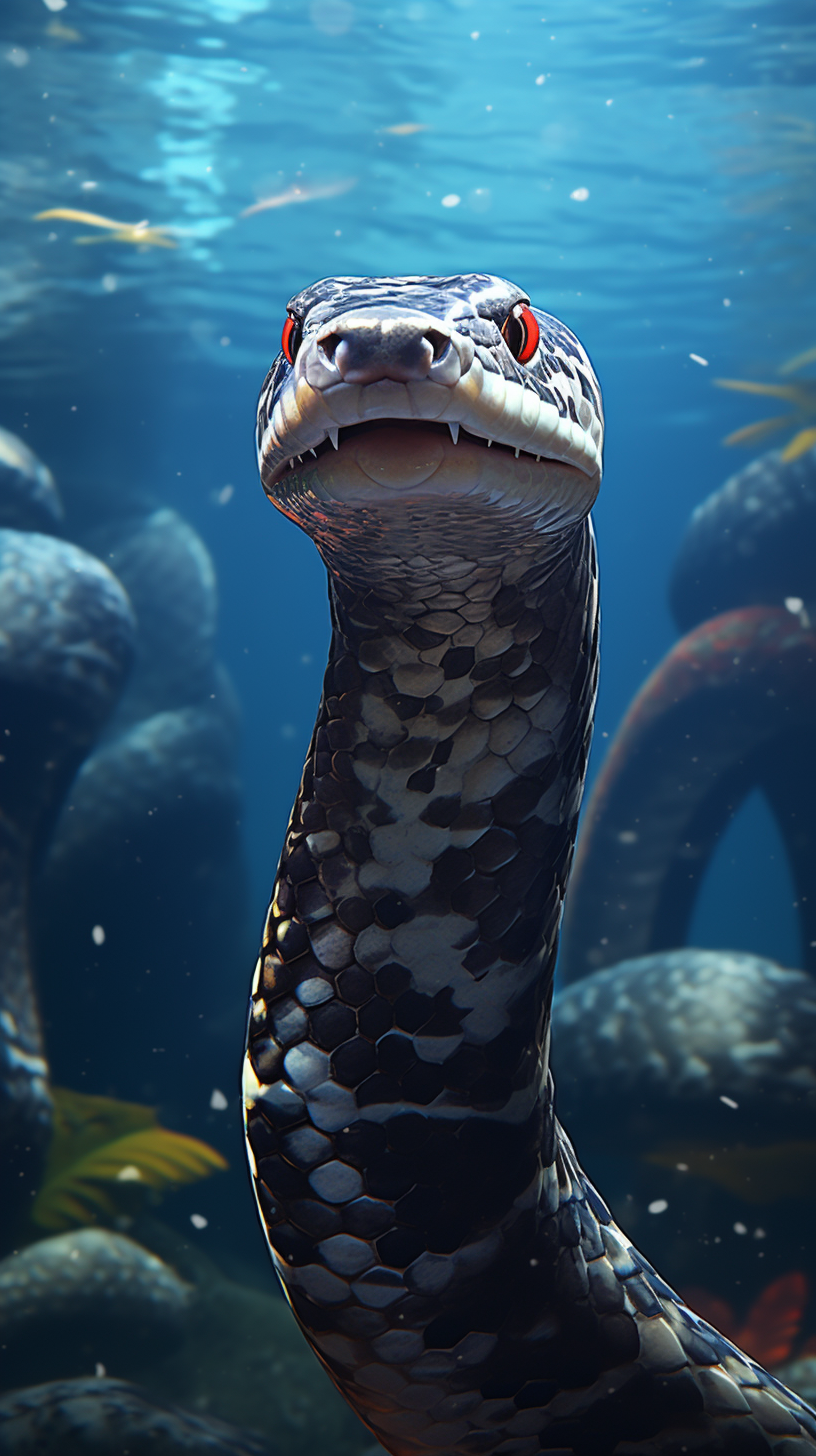 Beautiful Belcher's Sea Snake in 4K