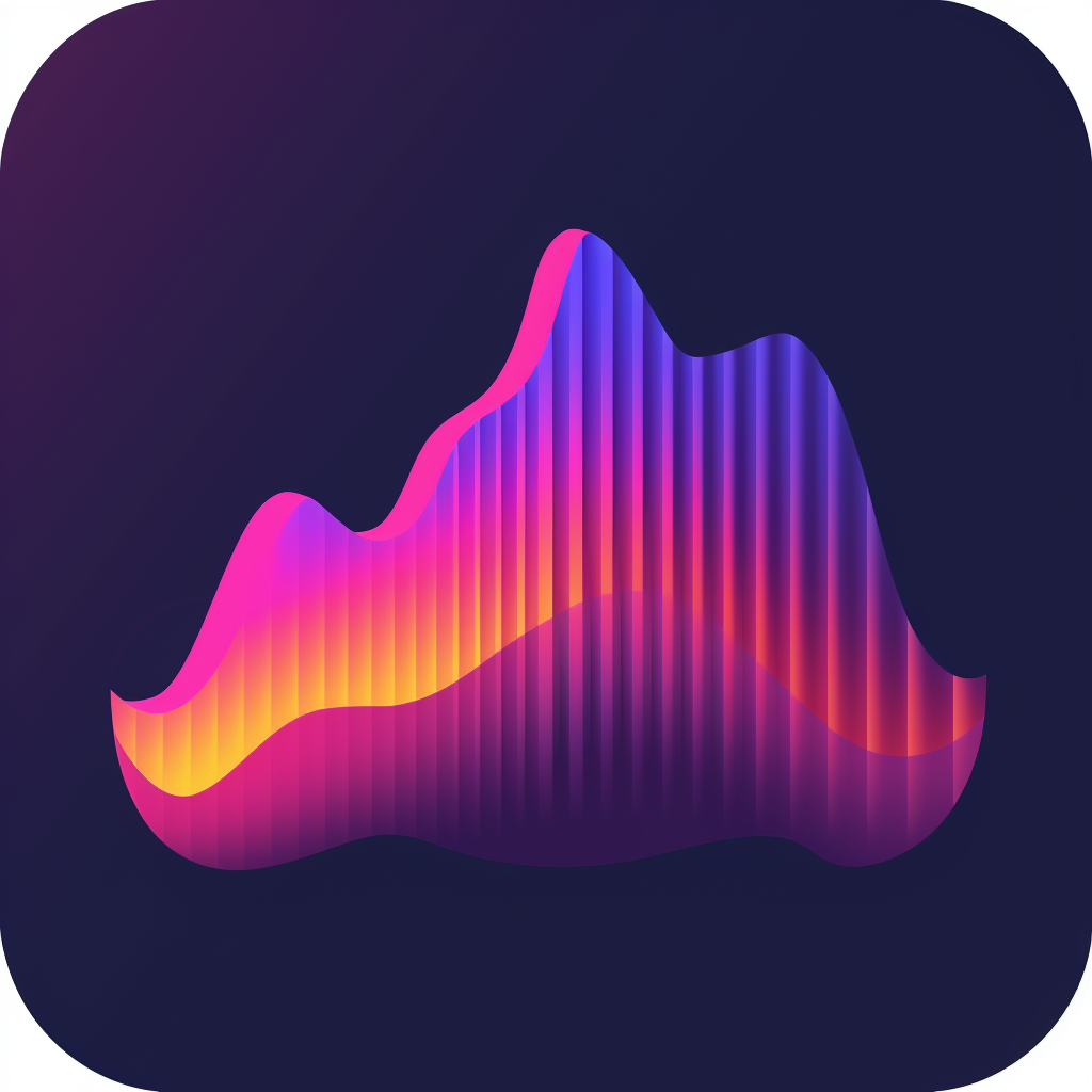 2D Gradient Bell Curve Hill Icon