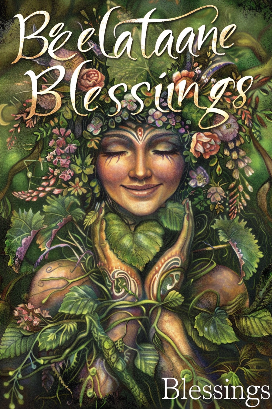 Beltane Blessings Greeting Cards Design