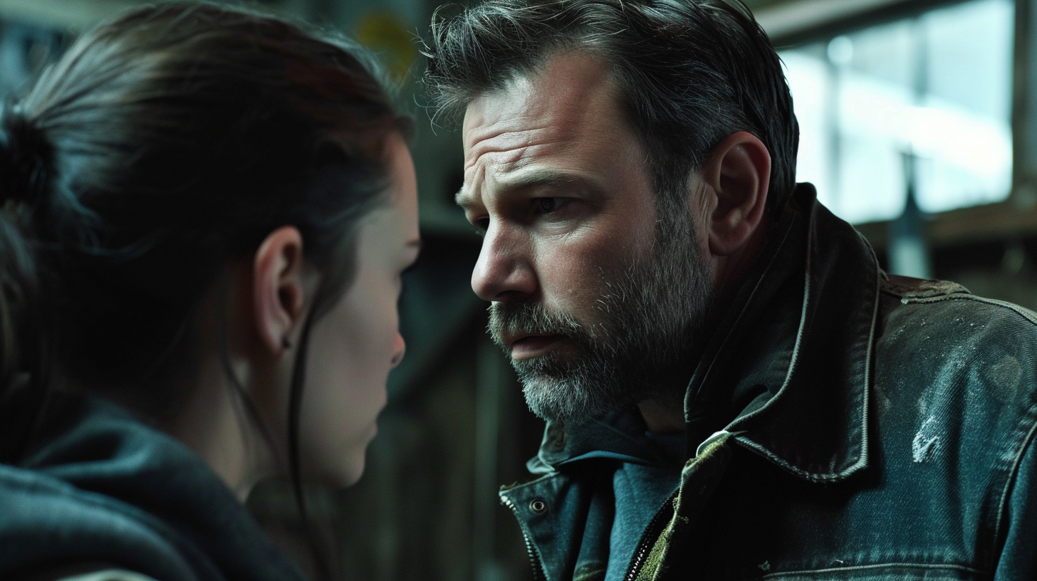 Ben Affleck and Kenzie Dalton in intense face-off