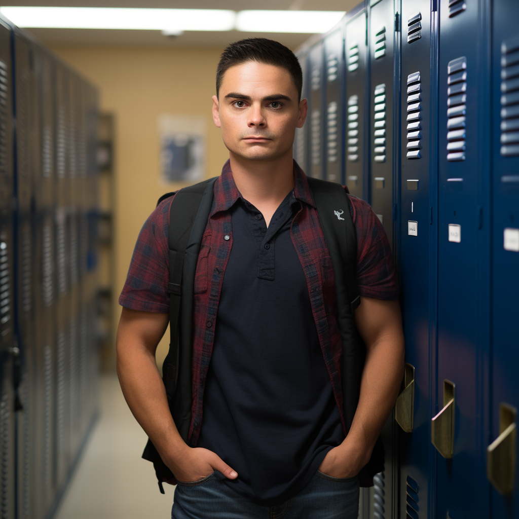 Ben Shapiro in High School Locker