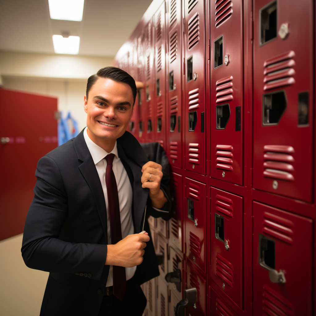 Ben Shapiro in High School Locker