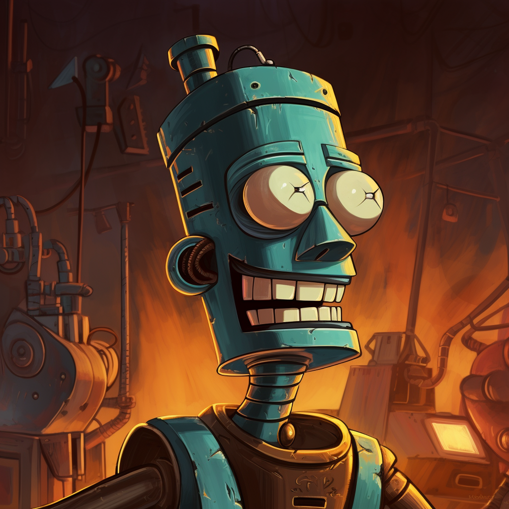 Illustration of Bender the Comic Robot