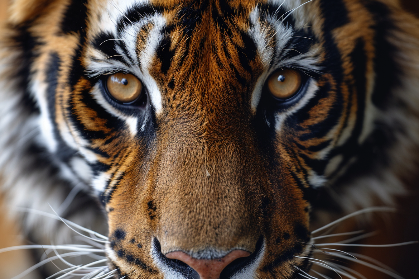 Bengal Tiger Face Close-up