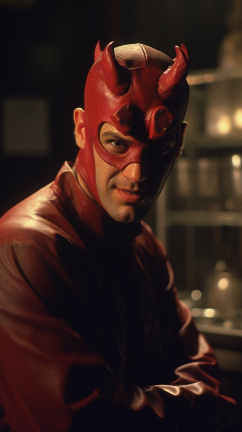 Benjamin Setanyahu as The Daredevil Smirking