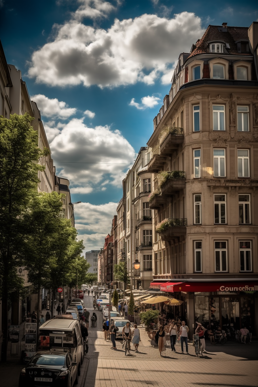 Urban Berlin Street Scene Photo