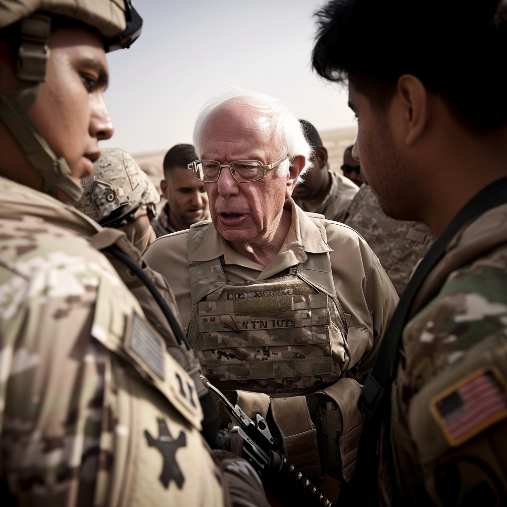 Bernie Sanders in Iraq - Inspiring Leader