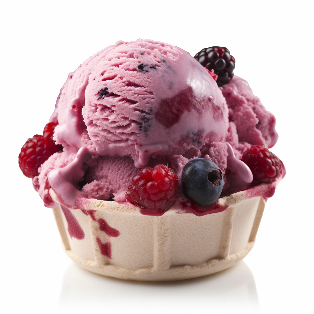 Delicious Berry Ice Cream Bowl