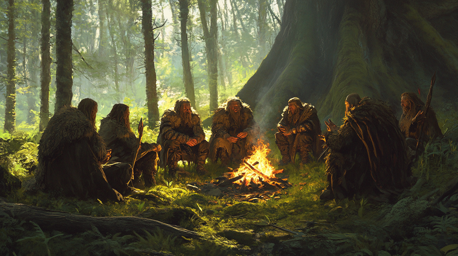 Berserkers campfire forest relaxation sharing