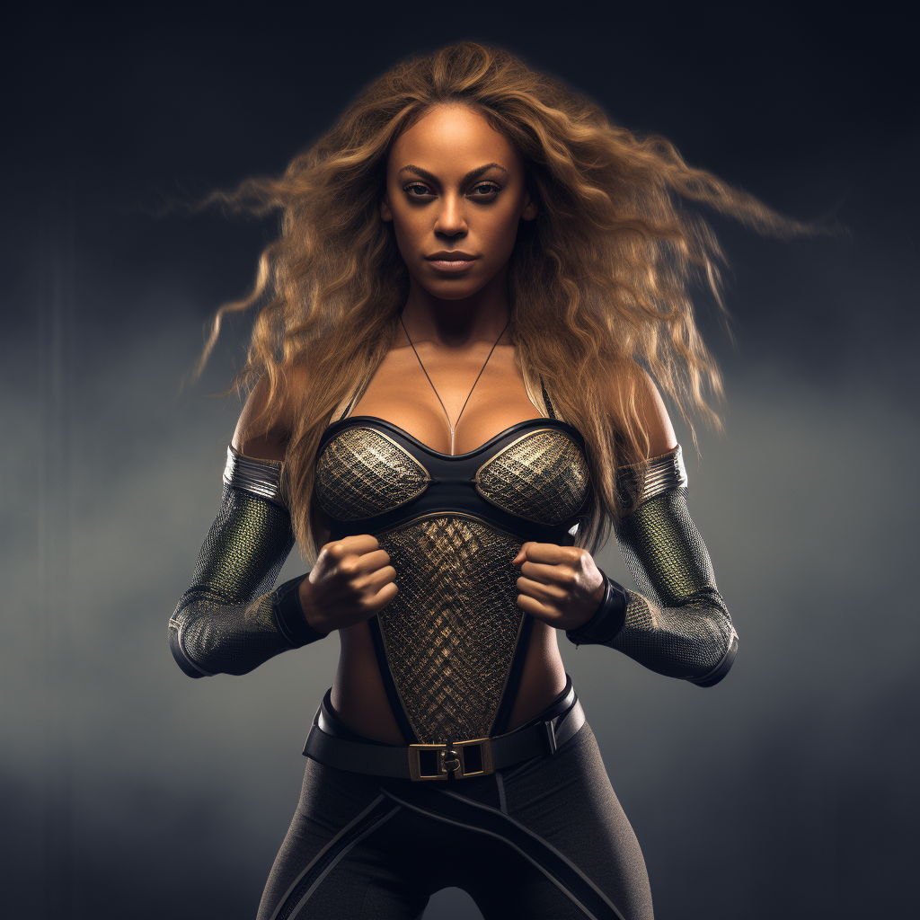 Beyonce dominating in MMA fight