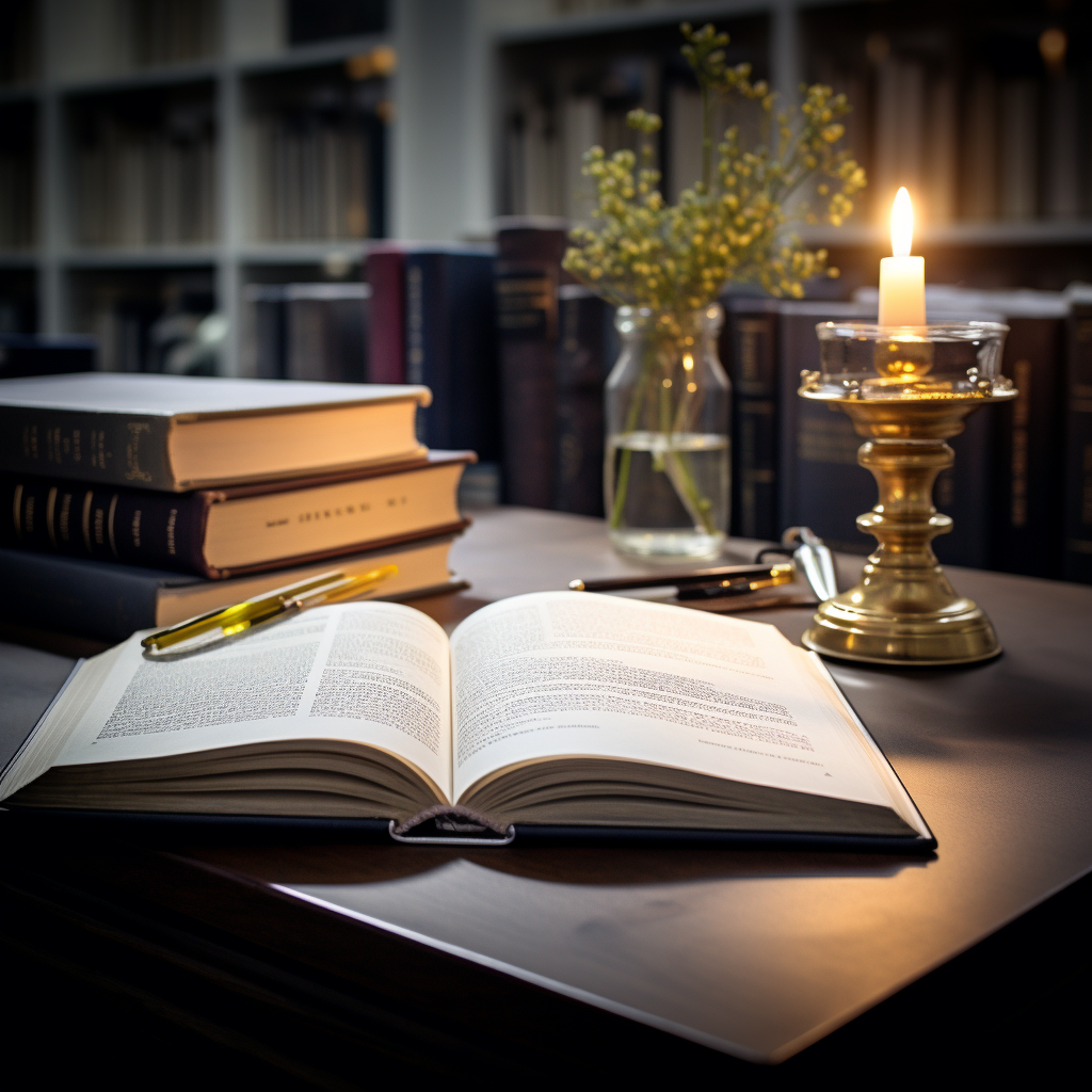 Bible on Desk Ready to Study