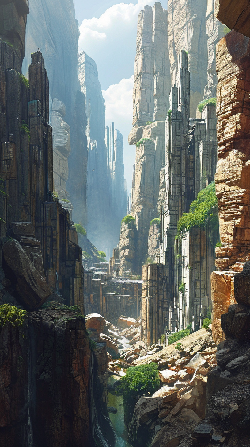 Sprawling city in biblical fantasy setting