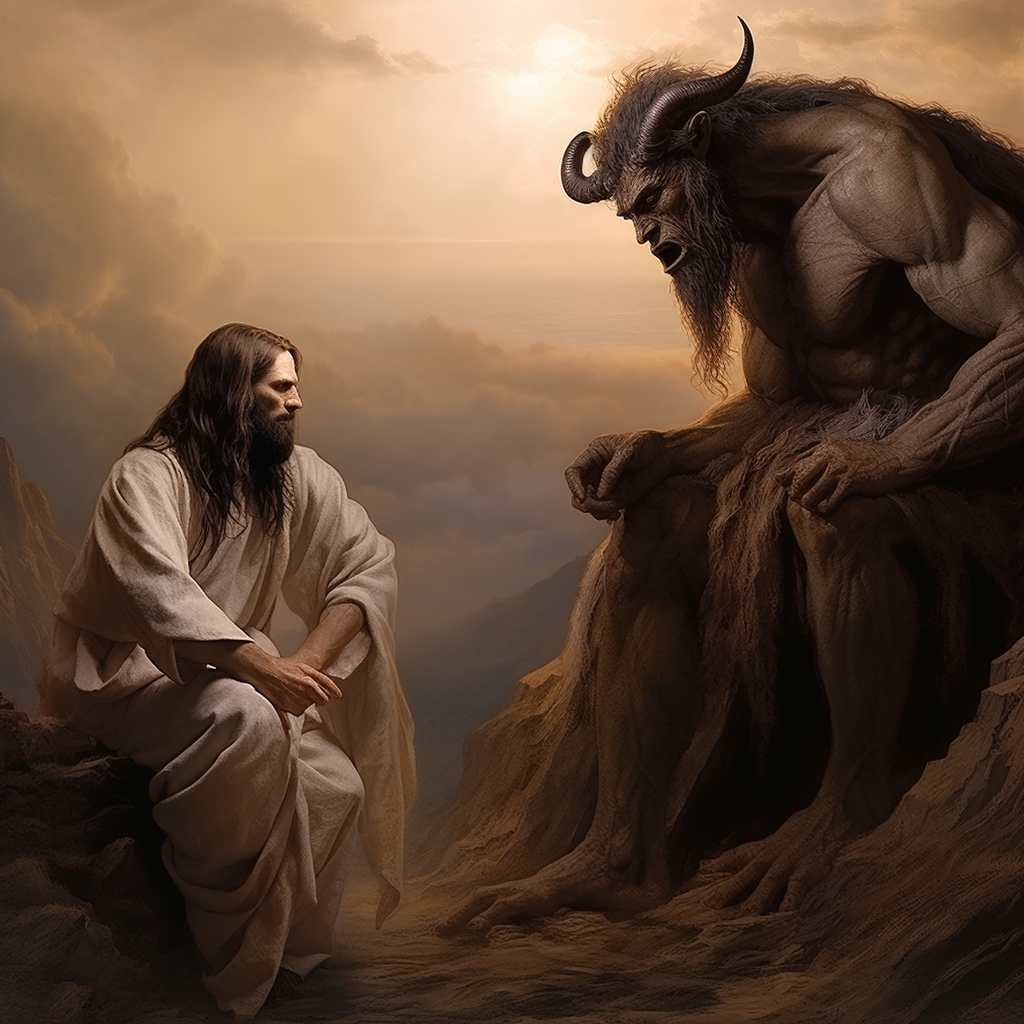 Conversation of Jesus and Satan from Afar