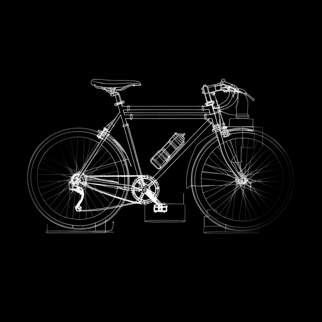 Monochrome bicycle diagram for better understanding