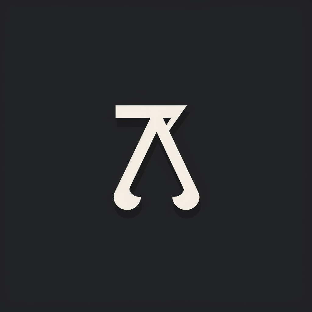 Minimalistic bidding hammer logo forming the letter  A