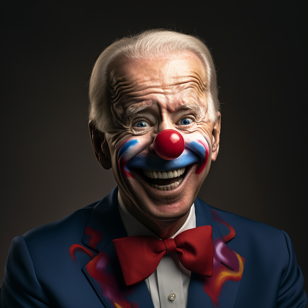 Biden clown face picture