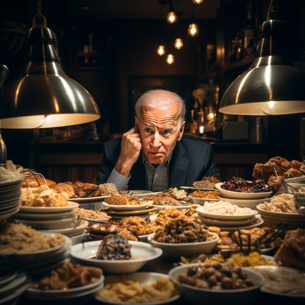 Joe Biden concerned at restaurant spread