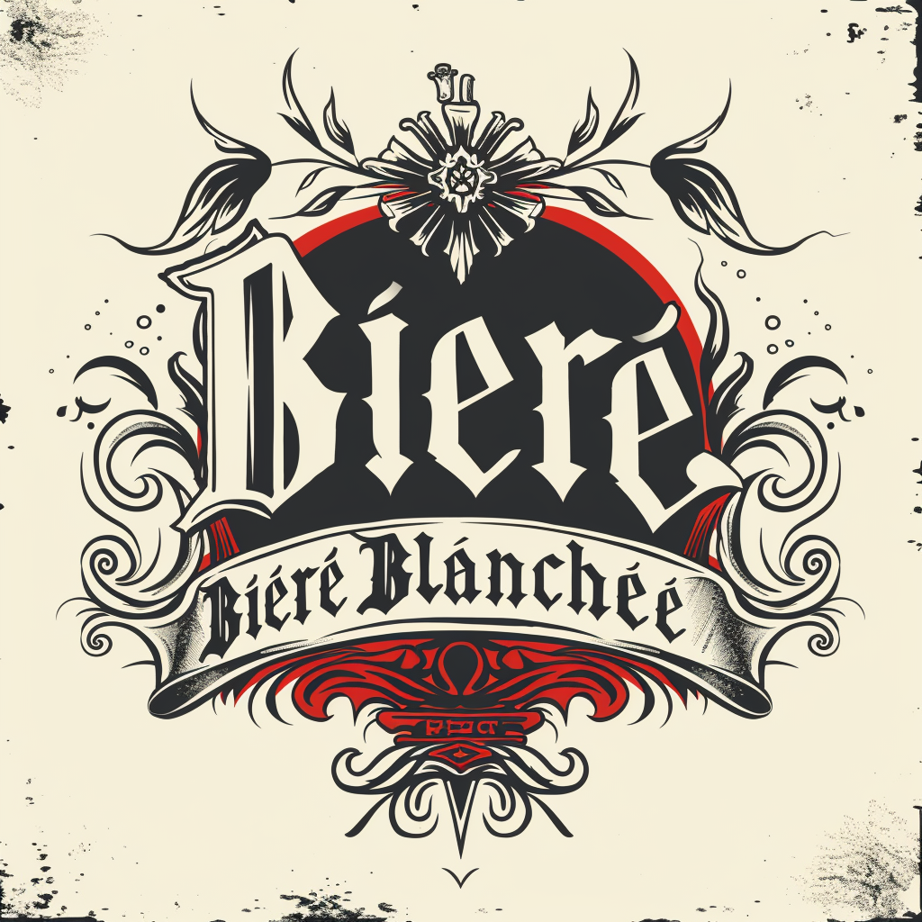 Biere Blanche Gothic Logo Fleur