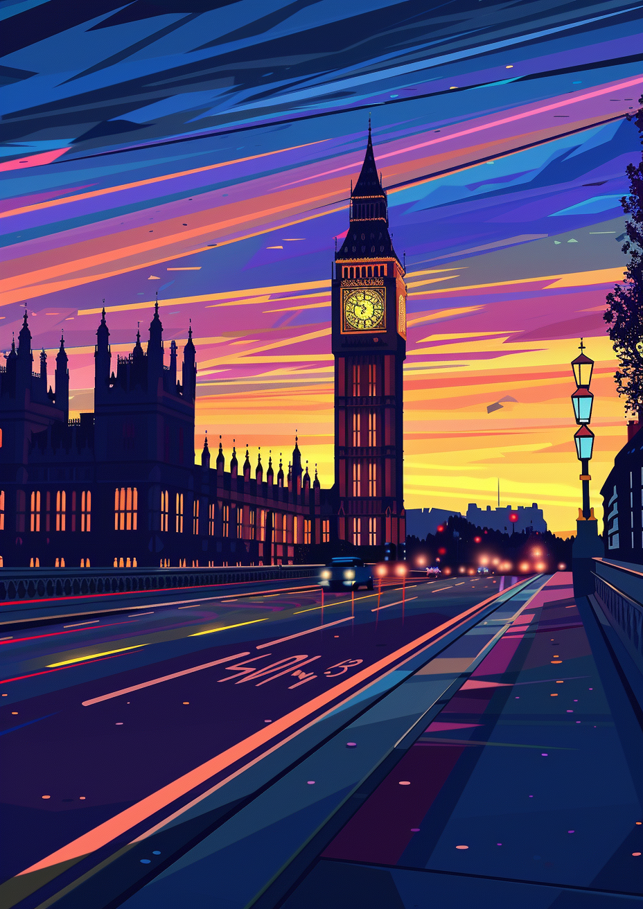 Big Ben Modern Vector Illustration