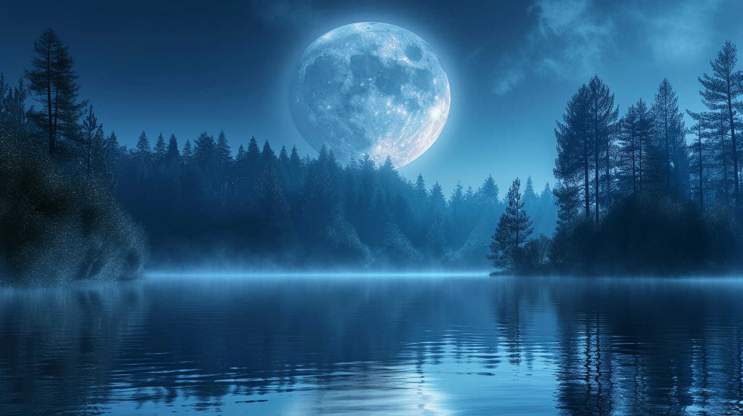 Moon over Black Forest Water