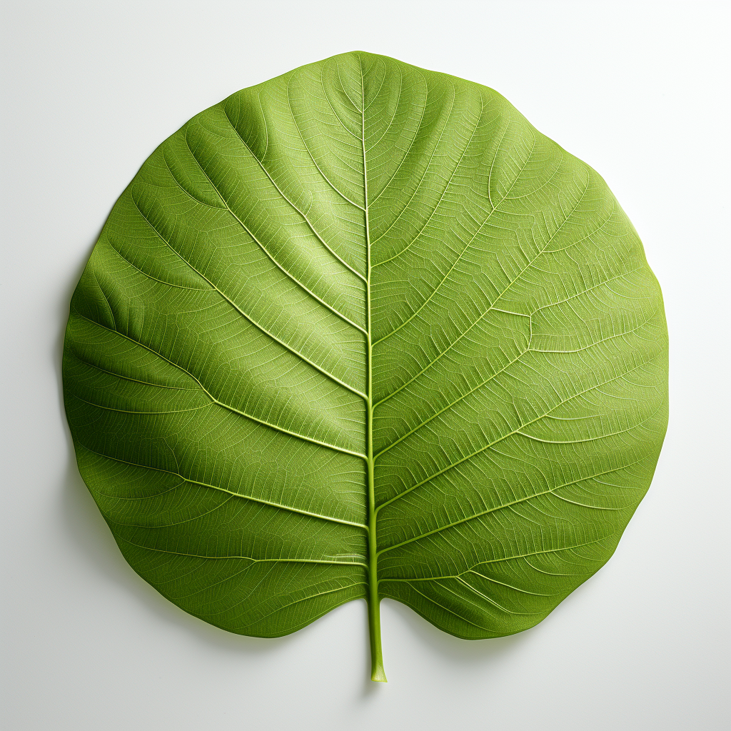 Super realistic big round leaf macro