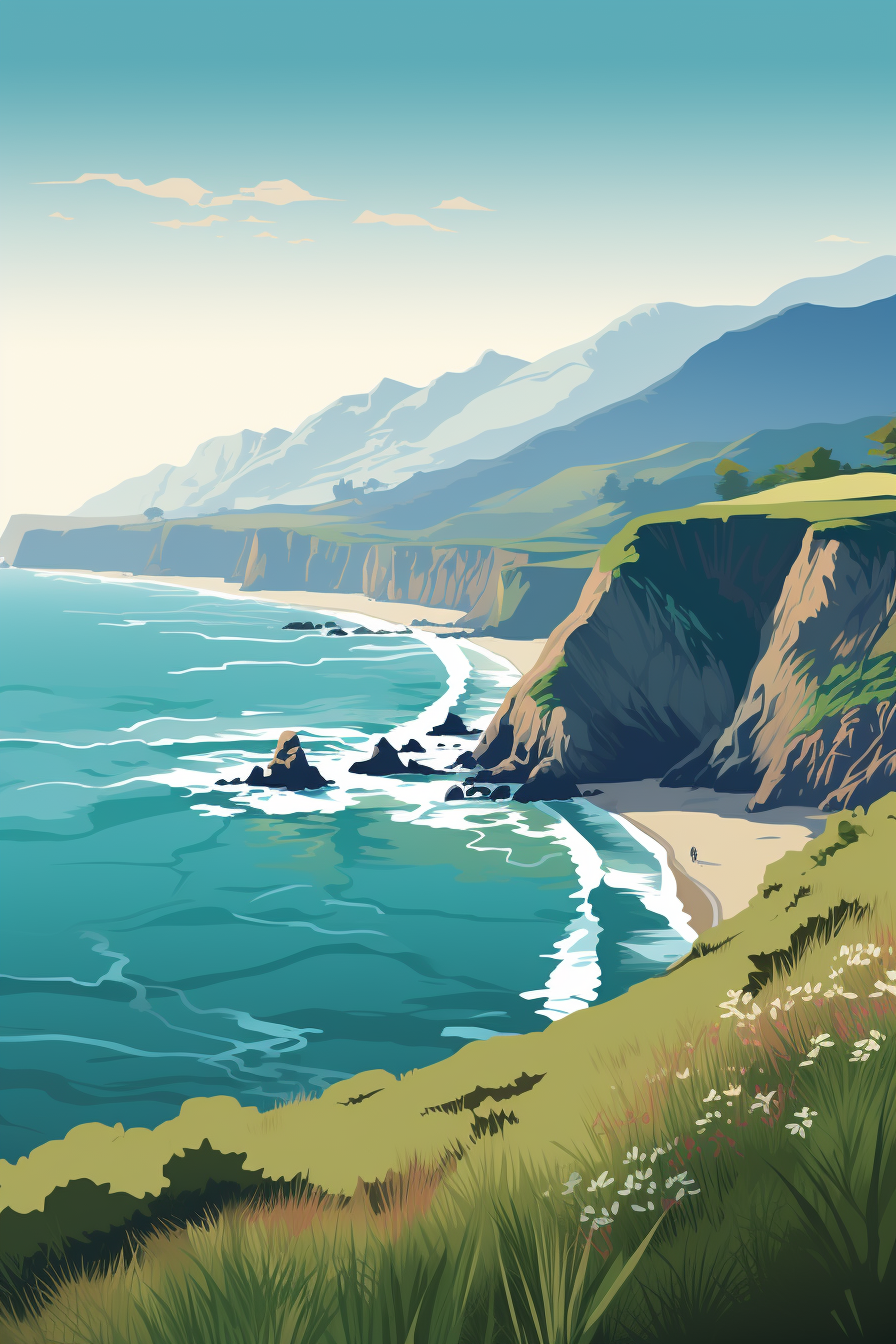 Vector art of Big Sur