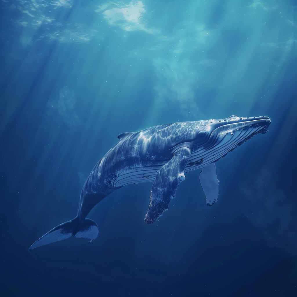 Big Whale Blue Ocean Realistic