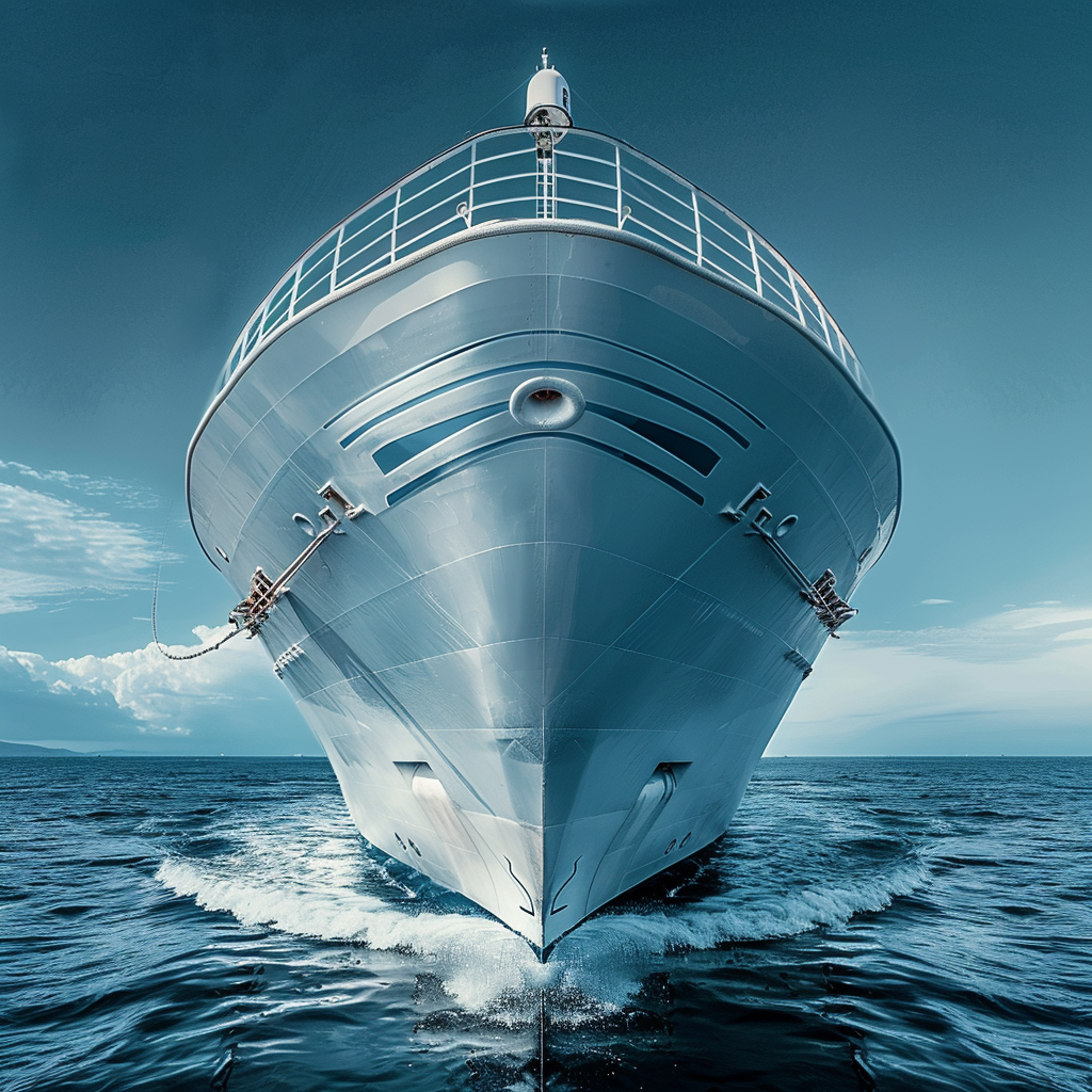 Stern of big cruising ship