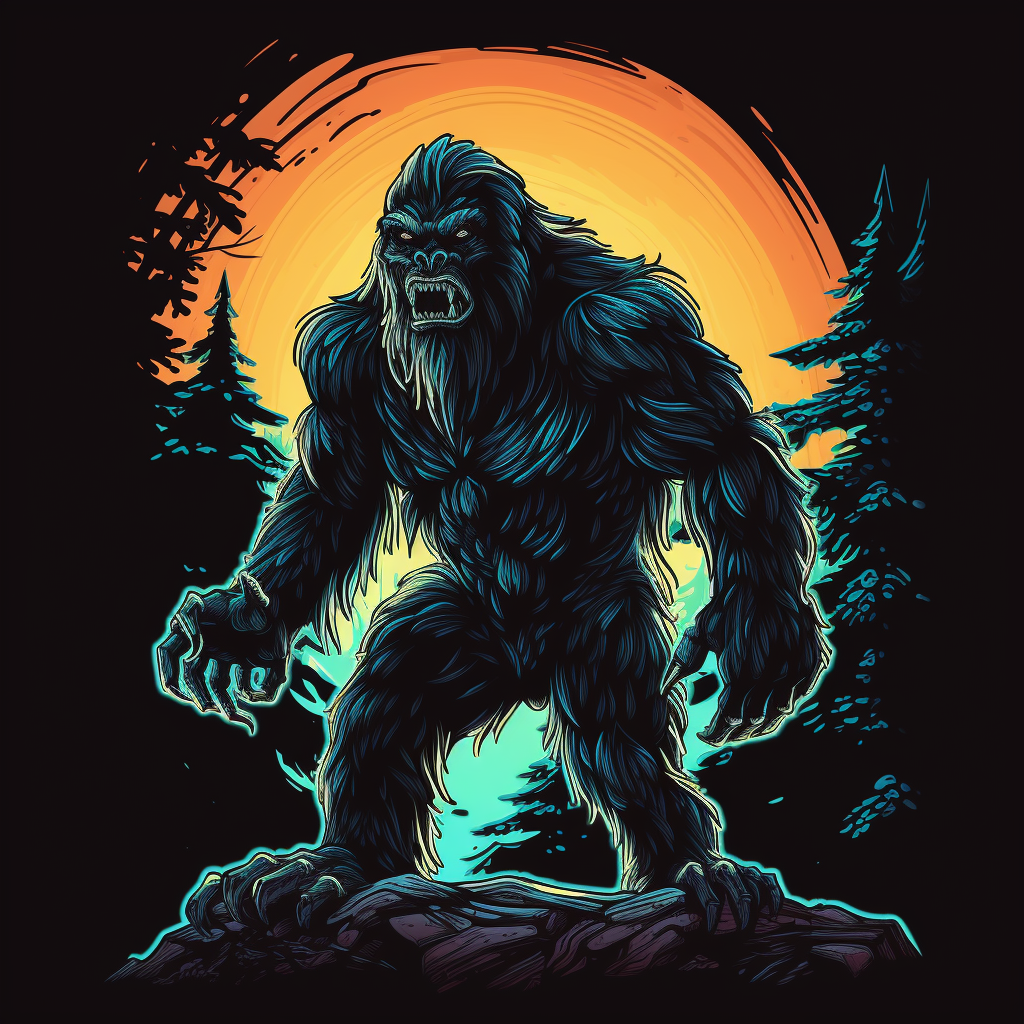 Bold Bigfoot Sticker Illustration | Max 6 words