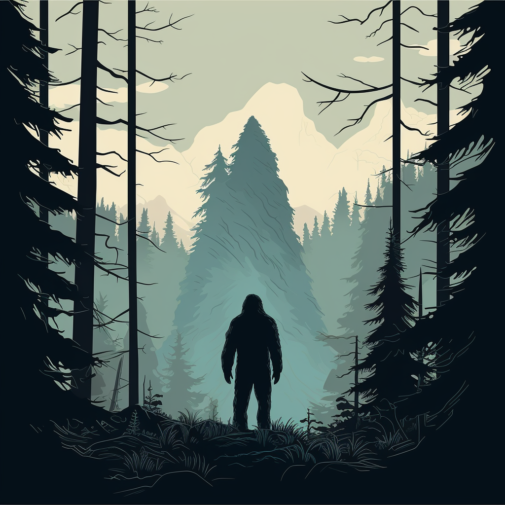 Bigfoot in minimalistic style