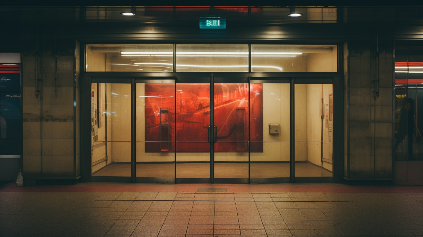 Entering Inside Billboard Door Photography