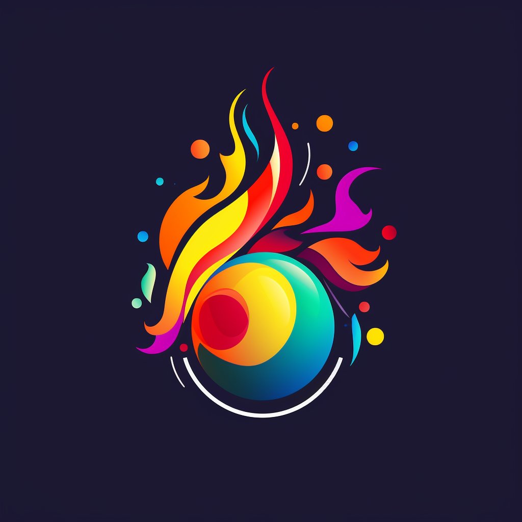 Colorful vibrant billiards logo