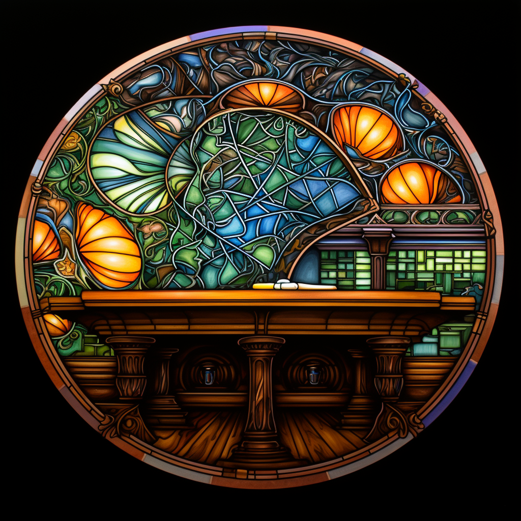 Art Painting of Billiards Table in Vanitas Style