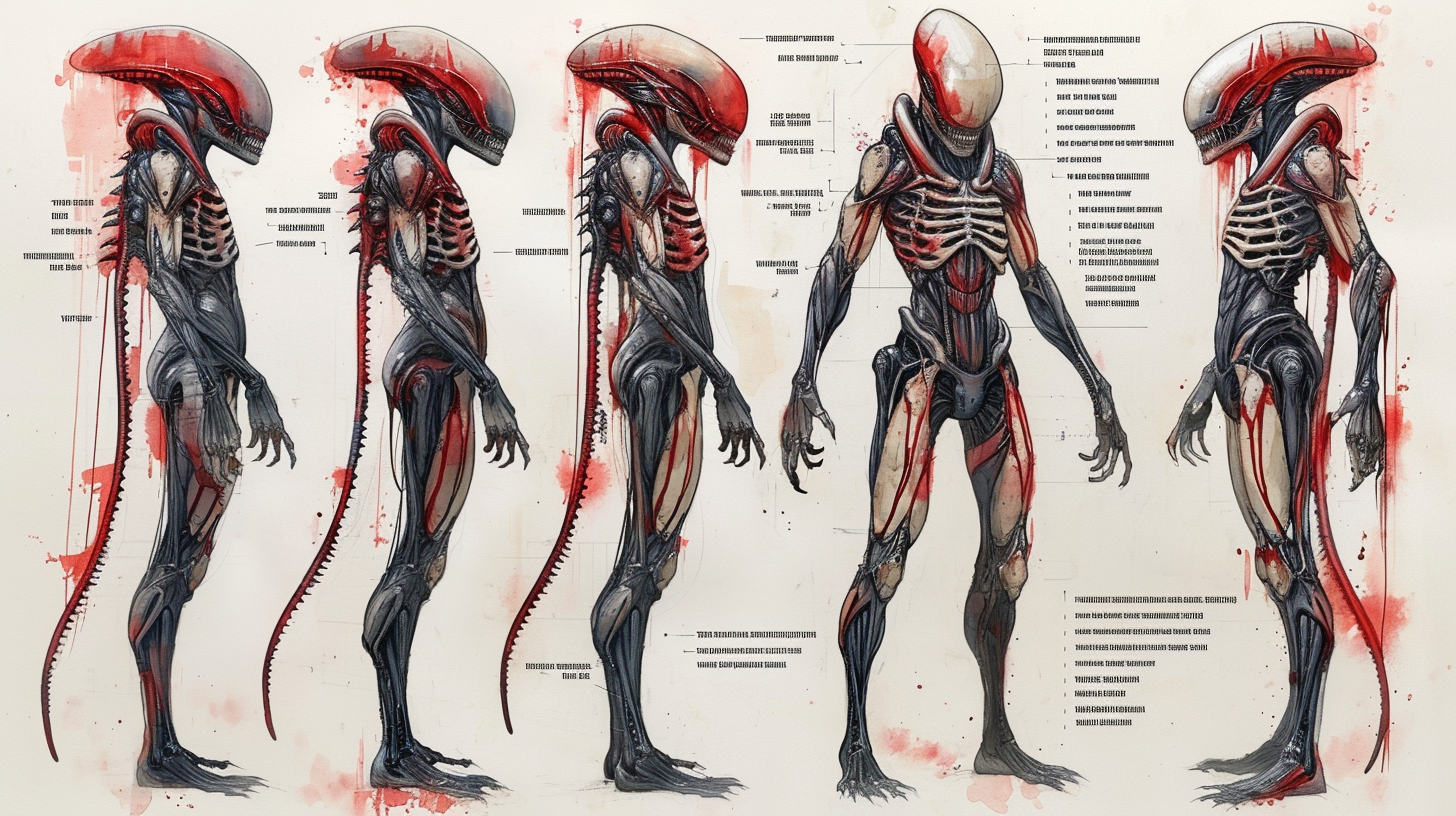 Bipedal Half-Human Teenage Male Xenomorph Venom Expression