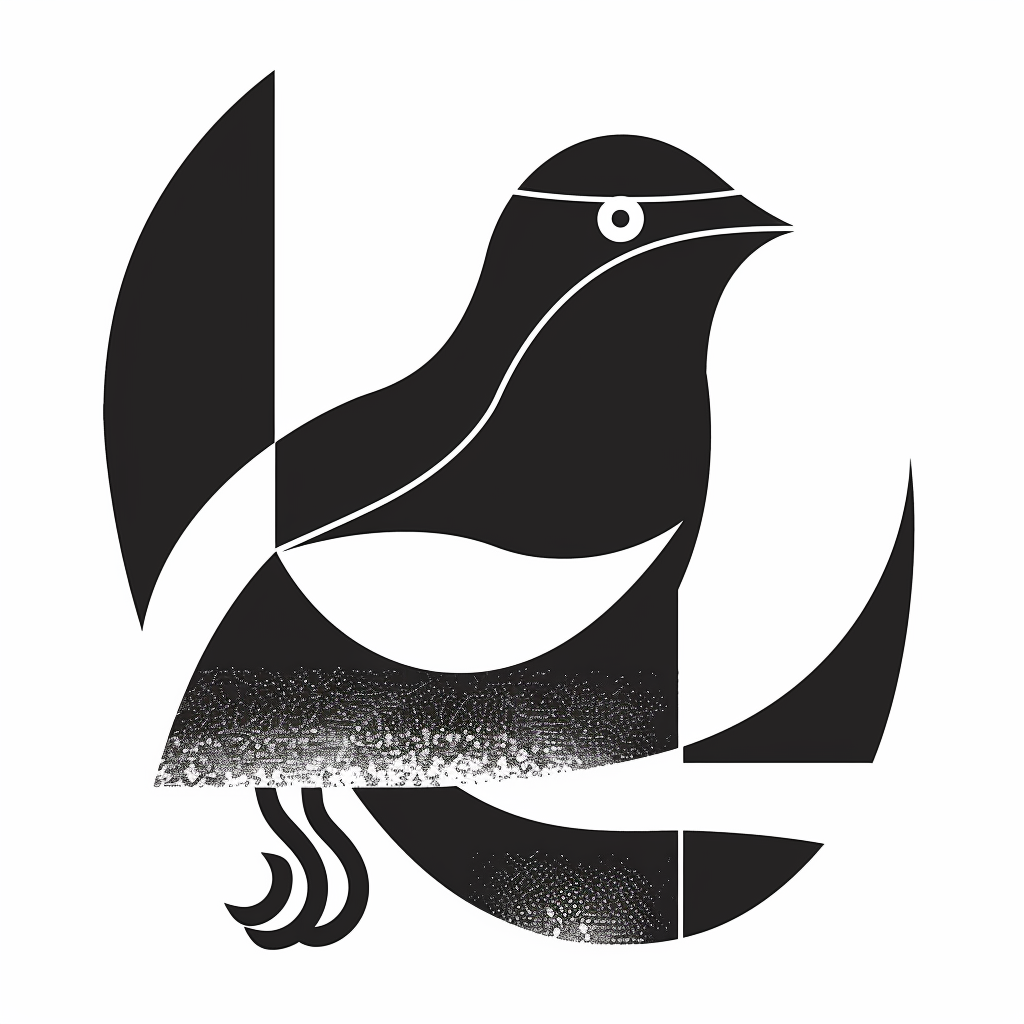 minimalist bird logo design