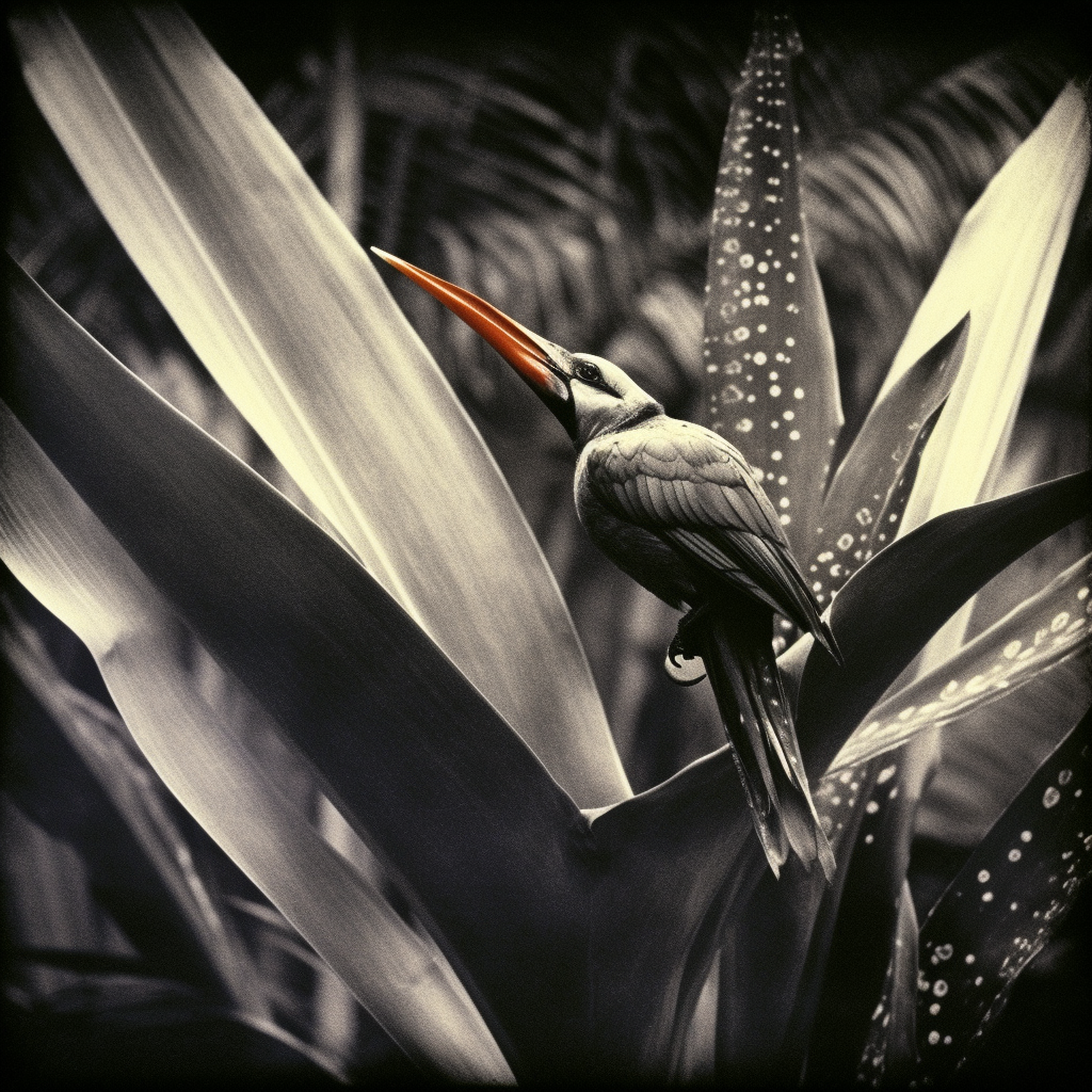 Colorful bird of paradise flower bouquet