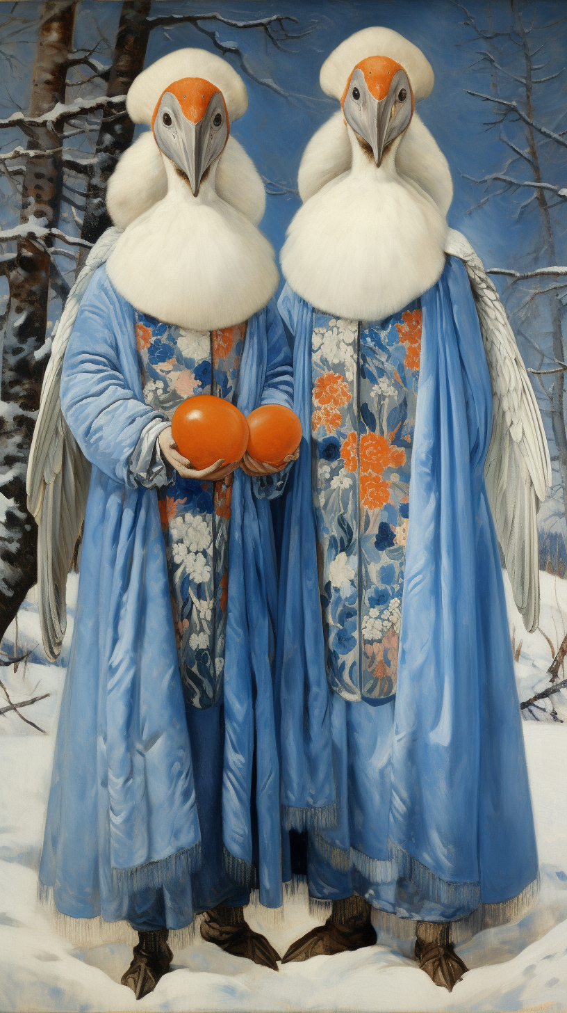 Actors in Bird Opera Costumes