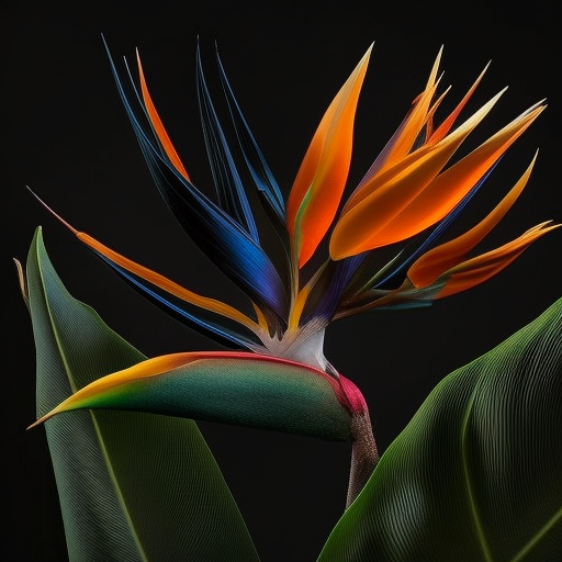 Colorful Bird Paradise Flower in France