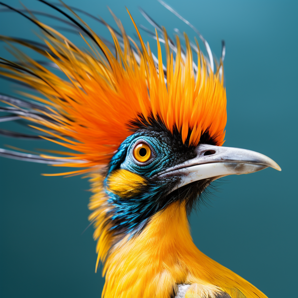 Exquisite bird of paradise head