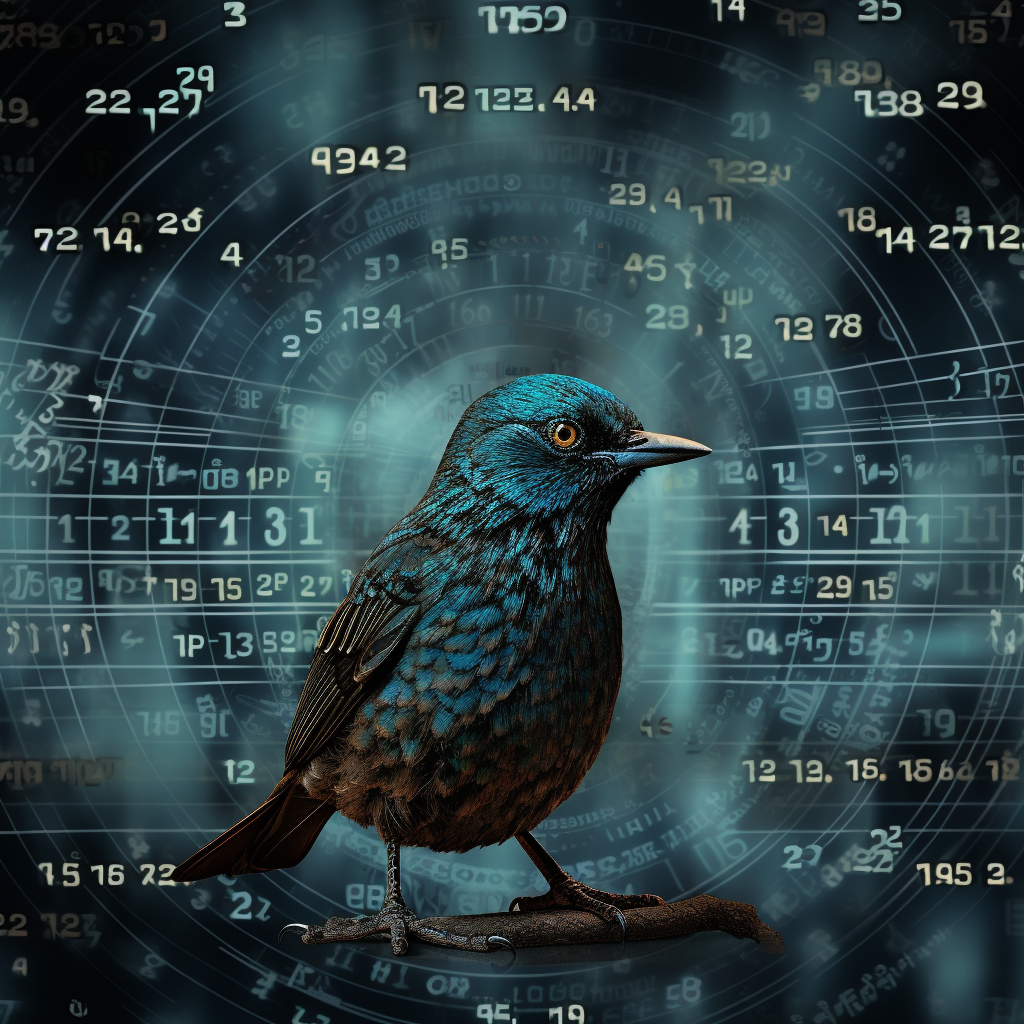 Bird in Round Cage Binary Code