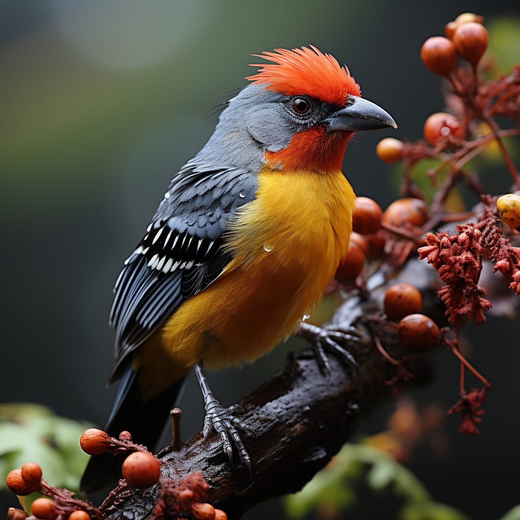 Mesmerizing bird flying across scenic landscape