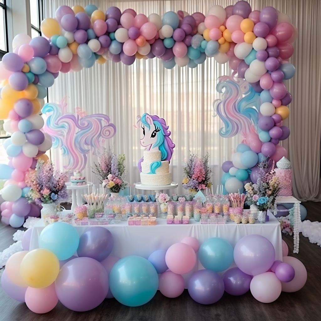 Beautiful birthday party with My Little Pony theme