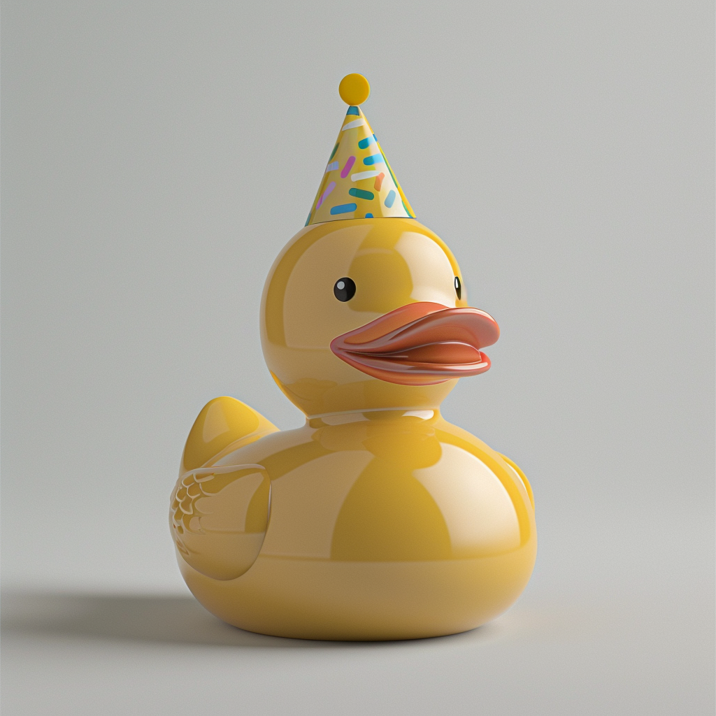 Cute birthday rubber duck image