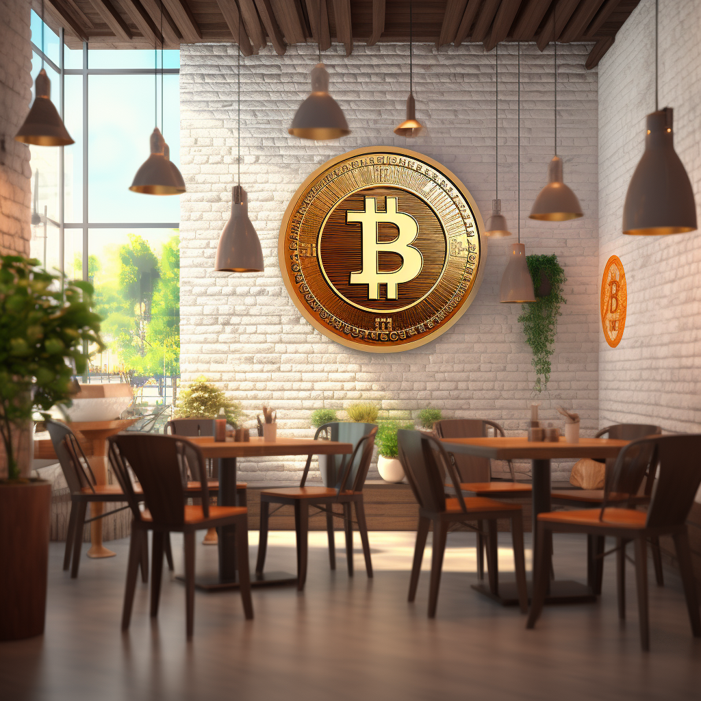 Bitcoin Accepted Here Coffee Shop Payment