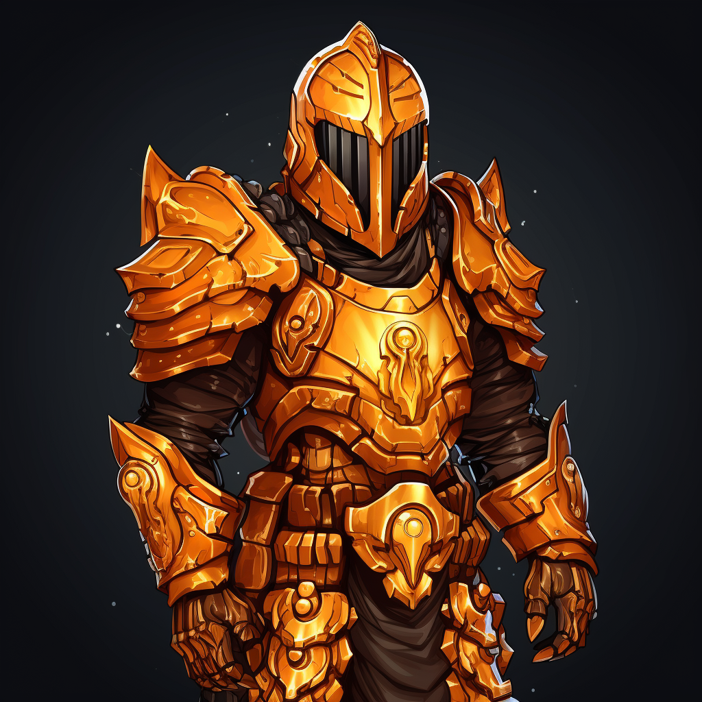 Bitcoin Knight Orange Armor