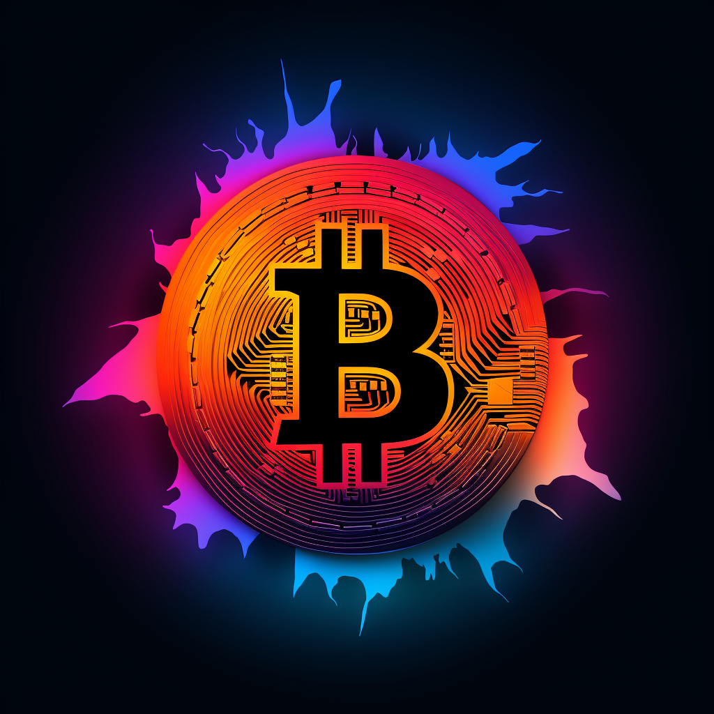 Bitcoin logo gradient descent error function image